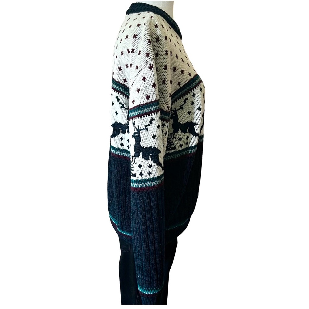 Vintage Rob Winter Reindeer Sweater Medium - Picture 4 of 11